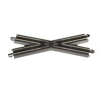 Bachmann Trains - Snap-Fit E-Z TRACK 30 DEGREE CROSSING (1/card - STEEL ALLOY Rail With Black Roadbed - HO Scale