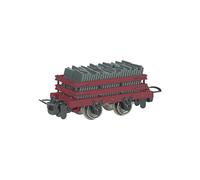 Bachmann Trains - Thomas & Friends Narrow Gauge Slate Wagon with Load - RED - HO Model that Runs On N Scale Track