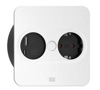 BACHMANN Twist 2 1xCEE7/3 1xUSB A/C 22W 2.0m AEH RAL9010 30GE Square