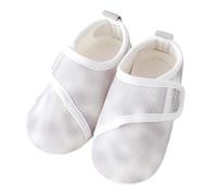 Bachwandern Children's Water Shoes, Baby Trainers for the First Soft Soles, Breathable and Comfortable Toddler Shoes for Boys and Girls, Non-Slip Toe Cap with Tread Sole, Beach Holiday, silver, 6 UK