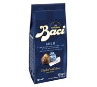 Baci Milk Chocolate Praline Truffles with Hazelnut, Bag, Gluten Free, 125 g (Pack of 12)