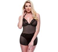 Baci Two-Piece Eco Chemise and Panty Set, M/L