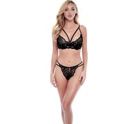 Baci Two-Piece Eco Strappy Bra and Panty Set, S/M