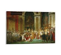 BACION Jacques-Louis David Oil Paintings Print, The Coronation of Napoleon Canvas Prints, Framed Wall Art for Bedroom & Living Room, Modern Home Decor Print
