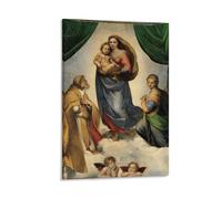 BACION Raphael Wall Art，The Sistine Madonna Oil Painting，Modern Giclee Canvas Prints，Artwork Paintings on Canvas Wall Art for Home Office Decorations