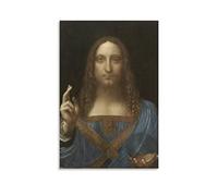 BACION Salvator Mundi Oil Painting, Leonardo Da Vinci Canvas Wall Art Customised Personalised Photo on Canvas for Bedroom Room Picture Digitally Printed
