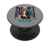 Back Alley Cat Tough Kitty Feral Feline PopSockets Adhesive PopGrip