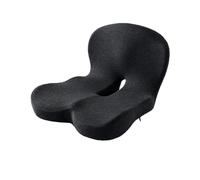 Back and Seat Cushion, Non Slip Seat Skin with Back Support, Ergonomic Memory Foam L-Shaped Integrated Seat Cushions (Black)