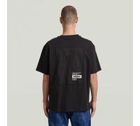 Back Applique Relaxed T-Shirt - Black - Men M