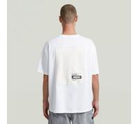 Back Applique Relaxed T-Shirt - White - Men M