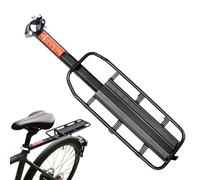 Back Bike Rack - Aluminum Alloy Rustproof Rack, High Strength Metal Bracket, Cargo Carrier | for Bicycles Handbags Backpacks Baskets Suitcase Grocery Cycling Touring Commuting Outdoor Adventure Travel