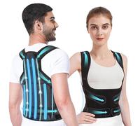 Back Brace Posture Corrector, Shoulder Back Straightener Posture Corrector, Adjustable Full Support For Neck Shoulders, Scoliosis Hunchback Correction Provides Shape for Women Men (Black, S)