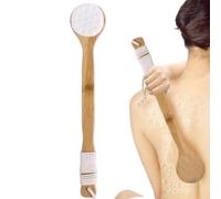 Back Brush, Bath Brush with Cat Paw Massage, Body Scrubber - Velvet Back Scrubber for the Elderly, Pregnant, Disabled