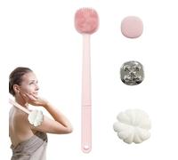 Back Brush for Shower | Dense Bristles Double Sided Long Handle Anti Skid - Men Women Bath Wash Scrubber,for Home Dorm Bathroom School Travel