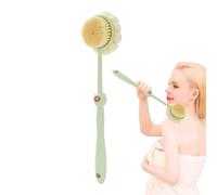 Back Brush for the Shower, Body Wash Brush with Long Handle, Double-Sided, Quick-Drying, High Bristle Density for Dirt Removal, Women, Adults, Older Skin Exfoliation