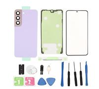 Back Cover Glass for S22, Replacement Back Door Cover with Camera Lens, Back Battery Door Panel Housing with Complete Repair Tool Kit, Easy to Install(Purple)