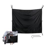 Back Door Shower Curtains - Privacy Hook, Adjustable Sun Adjustment for Camping, RV, Van, Caravan, Outdoor Beach, Hiking, Roadtrip, Travel, Pi