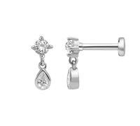 Back Earring for Women,Helix Piercing Jewelry,Hidden Helix Earring Dangle,Hidden Spiral Earrings Floating Helix Jewelry,Dangle Cartilage Earring Internally Threaded Tragus Conch Stud, One Size, Alloy