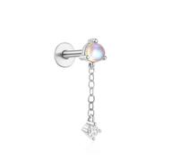 Back Earring for Women,Helix Piercing Jewelry,Hidden Helix Earring Dangle,Hidden Spiral Earrings Floating Helix Jewelry,Dangle Cartilage Earring Internally Threaded Tragus Conch Stud, One Size, Alloy