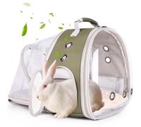 Back Expandable Backpack for Small Animals, Portable Travel Bag Breathable Pet Carrier Cages for Bunny, Guinea Pig, Bearded Dragon, Lizard, Rabbit, Squirrel, Tortoise, Kitten, Sugar Glider