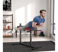 SPORTNOW Back Extension Bench Roman Chair, Hyperextension Bench with Adjustable Leg Roller for Back, Abdominal and Gluteal Training