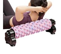 Back Foam Roller - Massager with Suction Cup for Rolling the Back - Athletic Body Fascia Roller with Stand | For Home Gym, Yoga, Pilates, Fitness Training and After Sports