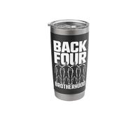Back Four Brotherhood Team Unity Player Squad Soccer Defense Stainless Steel Insulated Tumbler