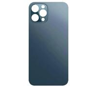 Back Glass Replacement for iPhone 12 Pro Max with, Big Hole Rear Back Cover Glass Replacement All Carriers (BLUE)