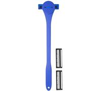 Back Hair Shaver - Body Groomer with Long Handle,Portable Ergonomic 2-in-1 Body Hair Back Shaver Massager for Men Daily Grooming