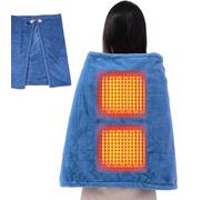 Back Heating Blanket - Neck and Shoulder Heating Pad, Soft Neck Shoulder Thermal Wrap, Heated Neckk and Shoulders Wrap Blanket for Elderly Adults Office Home Bedroom Post Exercise Winter Travel