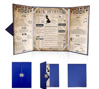 back in 1935 Poster 90th Birthday Gifts for Women and Men,Vintage Happy 90th Birthday Decoration Supplies for 90 Year Old,Folded