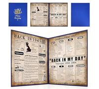 back in 1945 Birthday Poster, 80th Birthday Gifts For Men, 1945 Birthday Gifts Ideas For Him, Happy 80 Years Birthday Present For Dad,Brother, Blue Eco-Friendly Foldable Paper 8×10 Inch