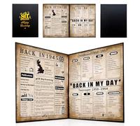back in 1945 Birthday Poster, 80th Birthday Gifts For Men & Women, 1945 Birthday Gifts Ideas For Him And Her, Happy 80 Years birthday Cards For Dad,Mum,Brother,Sister Black Foldable Paper 8×10 Inch