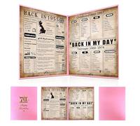 back in 1955 Birthday Poster, 70th Birthday Gifts For Women, 1955 Birthday Gifts Ideas For Her, Happy 70 Years Birthday Present For Mum,Sister, Pink Eco-Friendly Foldable Paper 8×10 Inch