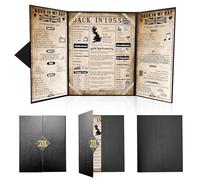back in 1955 Poster UK 70th Birthday Gifts for Men Women, Vintage Happy 70th Birthday Decoration Supplies for 70 Year Old Grandpa Dad, Folded, Black