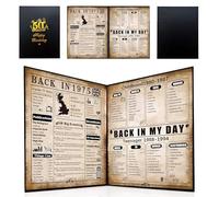 back in 1975 Birthday Poster, 50th Birthday Gifts For Men & Women, 1975 Birthday Gifts Ideas For Him And Her, Happy 50 Years birthday Cards For Dad,Mum,Brother,Sister Black Foldable Paper 8×10 Inch