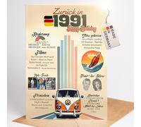 Back in 1991 Birthday Card 35 Years - Folding Card with Kraft Paper Envelope | Funny Retro Card for Men & Women for 35th Birthday | Gift Idea for Anniversary 35 Years (A6)