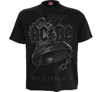 Back In Black AC DC Torn T-Shirt Spiral Direct Black XXL