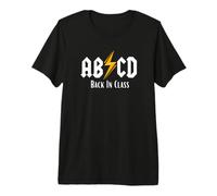 Back in Class ABCD Funny Teacher ABCD Rocks Back to School Premium T-Shirt