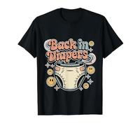 Back in Diapers Parenting Toddler Comeback - Value Graphic T-Shirt, Men, Black, M