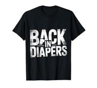 Back in Diapers Parenting Toddler Comeback - Value Graphic T-Shirt, Men, Black, M