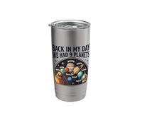 Back in My Day 9 Planets Funny Space Nerd Retro Solar System Stainless Steel Insulated Tumbler