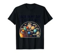 Back in My Day 9 Planets Funny Space Nerd Retro Solar System Value Graphic T-Shirt