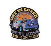 Back In Time DeLorean Inspired Enamel Pin Retro Sci Fi Movie Car Design Metal Lapel Badge For Jackets Bags Collectors Gift Accessory 3 x 3cm
