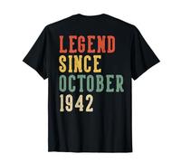 (Back) Legend October 84th Birthday 1942 Women 84 Year Old T-Shirt