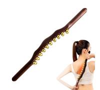 Back Massage Stick - Double Row 20 Beads Hand Relaxation Aids | 58cm/22.83" Manual Massage Sticks for Neck, Shoulder, Legs, Body, Thighs, Calves