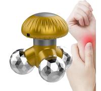 Back Massager - ABS PP 4x4.2in | Mushroom-Shaped Handheld Massage | Massager Hand, Portable Muscle Relaxation Tool, Device, Deep Tissue, Compact Body for Neck, Shoulders, Back, Legs, Home