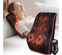 Back Massager, Back & Neck Massager with Heat, Vibration Shiatsu Massage, 20 Nodes 3D Kneading Massage Pillow for Neck Shoulder Legs Pain Relief, Gift for Women Men Mom Dad at Home Office Use