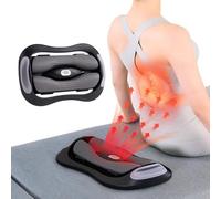 Back Massager for Waist, 3-in-1 Lumbar Massage Device with Adjustable 3-Level Heat Compress & 3-Level Intensity, 15-Minute Auto Shutoff, Pain Relief for Sedentary Office Workers, Housework Tiring & Mu