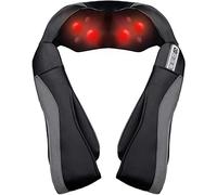 Back Massager Shiatsu Kneading Neck Shoulder Massager with Heat Function, 3 Speed Settings, and 3D Rotating Massager at Home and Office